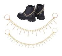 PH PandaHall Catene per scarpe con strass in 2 stili, ciondoli per scarpe, nappe, luccicanti, catena per scarpe, catena per stivali da donna, decorazione per borse, vestiti, sandali, accessori casual