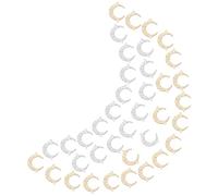 PH PandaHall Ciondoli Moon Links, 40 pz 3 Fori Luna Pendenti Mezzaluna Ciondolo In Ottone Connettore Pendenti e Ciondoli per La Collana Del Braccialetto Dell'Orecchino Che Fanno, D'Oro e di Platino