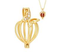 PH PandaHall Ciondolo a Gabbia per Pietre con Farfalla in Argento Sterling Dorata Ciondoli a Gabbia con Zirconi Cubici per Artigianale Fai Da Te Collana Braccialetto Fornitura Artigianale