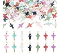 PH PandaHall Ciondolo In Acrilico A Forma di Croce Ciondolo A Croce Pendenti Croci con Elementi In Acciaio Inossidabile 304 per La Creazione di Gioielli Bracciale Collane Pasquali
