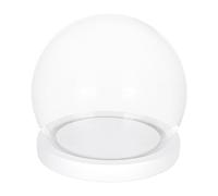 PH PandaHall Cloche A Cupola con Display In Vetro, Vetrina Decorativa per Vasetti Decorativi con Copertura A Cupola In Vetro Da 13.5 cm con Base Bianca per La Decorazione Della Festa di Natale