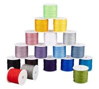 PH PandaHall Cordoncino in nylon per perline da 414 m, 18 colori, 1 mm, per gioielli Kumihimo, braccialetti intrecciati, perline, collane, macramè, campanelli a vento, 414 m