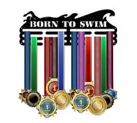 PH PandaHall Espositore per Medaglie Premio Nuoto Appendiabiti per Nastro 3 Linea Appendiabiti per Medaglie Premi Nastro Cheer Ginnastica Sport Premio Rack Montaggio A Parete Telaio in Ferro 40cm