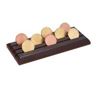 PH PandaHall Espositore per Monete Challenge, Espositori per Monete In Legno A 3 Scaffale per Monete Scaffale Portamonete Militare per Collezionisti, Nero, 25x10x1.8cm