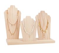 PH PandaHall Espositori per Collane in Legno con Supporto a 3 file e 3 Espositori Rimovibili Organizzatore di Collane per Primavera Estate Venditori Organizzazione Vetrina per Gioielli