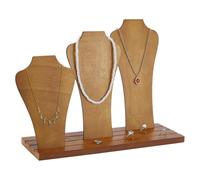 PH PandaHall Espositori per Collane In Legno Espositore per Collane A 3 Supporto per Collane In Legno Espositore per Gioielli Organizer per Collane Anelli Artigianato Vendita Fornitori Vetrina