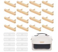 PH PandaHall Etichette in metallo rettangolari Vergini Targhe Incise in Metallo per Borse Zaini Cappelli Scarpe fai da te Articoli da Cucito, Oro Chiaro, 47,5 x 9,5 mm
