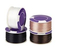 PH PandaHall Filo di nylon per perline, 182,8 m, 4 colori, filo per perline, bracciali, collane, creazione di gioielli, perline, tessitura, cuciture in pelle, 0,1/0,3 mm