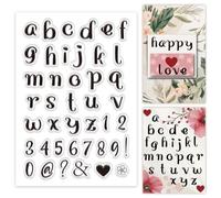 PH PandaHall Lettere Minuscole Timbri Trasparenti 0~9 Numeri Timbri Sigillo 26 Alfabeti Inglesi Timbri In Silicone Timbri In Gomma Trasparente per Album Fotografico Realizzazione di Cartoline