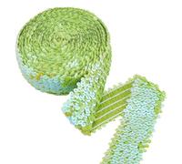 PH PandaHall Nastro Elastico con Paillettes Da 48 mm Striscia di Paillettes Piatta Da 4.5m Stringa di Paillette con Paillettes Verdi Filo Lucido Da Cucito per Abito A Sirena Abbellisce Fascia