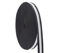 PH PandaHall Nastro In Gros Grain Nero Da 50 iarda/45.72m, Nastro A Righe Bianche e Nere Tessuto In Gros-Grain Confezioni Regalo Finiture Artigianali per Decorazioni per Feste Fai-Da-Te Cucito, 2cm