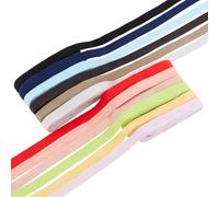 PH PandaHall Nastro in Sbieco Doppia Piega 60 m, Nastri Elastici in 12 Colore Nastro Elasticizzato da 16mm per Cucito Fai-da-Te Cucitura Rilegatura Orlatura Tubazioni Quilting Progetti