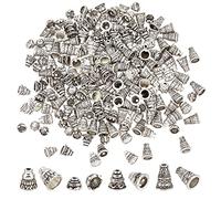 PH PandaHall Pagoda Bead Caps, 200 pz 4 Stili Stile Tibetano Coni di Perline 7.5~10mm Lega di Perline End Spacer per Orecchino FAI DA TE Braccialetto Del Pendente Monili Che Fanno
