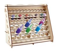 PH PandaHall Paint Rack Organizer Portaoggetti In Legno per Vernice con 60 foro per Bottiglie di Vernice, Espositore per Pittura Artigianale A 6 livello per Pittura In Miniatura