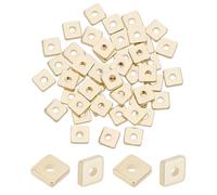 PH PandaHall Perline Quadrate Riempite in Oro 14K, 4×4mm 50pz Perline Distanziatrici Quadrate Piatte Perlina Sciolte in Ottone Distanziatori Quadrate in Metallo per Gioielli Bracciali Orecchini