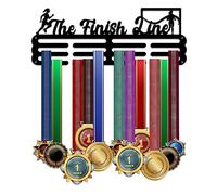 PH PandaHall Porta Medaglie In Metallo Da Corsa,The Finish Medal Rack Espositore Appendiabiti per Medaglie Medaglie Cornice per Esposizione Premi Supporto per Nastro Sportivo Montaggio A Parete Gancio