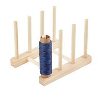 PH PandaHall Portafili in Legno,8 Bobine Piccolo Supporto Cono Filo da Ricamo per Cucire Organizzatore Supporto Filo Quilting Amante del Lavoro di Intrecciatura,Bastoncini Diametro 8 mm,Grano