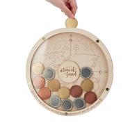 PH PandaHall Portamonete per esposizione 28 cm scatola di monete personalizzata in legno espositore per monete da appendere alla parete porta monete scatola ricordo per gli amanti dei viaggi Regalo