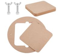 PH PandaHall Pottery Bats Tools Tavola di Cuneo Portatile per Argilla, Pipistrello Esterno Rotondo da 32cm con 5 Pipistrelli Interni Quadrati da 20cm per ArtistiArgilla e Vasai