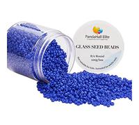 PH PandaHall - Set di 2000 pezzi/scatola perline rotonde in vetro, blu, 3 mm, foro: 1 mm
