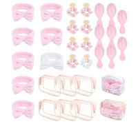 PH PandaHall Set di 32 bomboniere per addio al nubilato, proposte di damigella d'onore, fasce elastiche per capelli, spazzola per capelli, accessori e borsa per il trucco per addio al nubilato, regalo