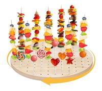 PH PandaHall Supporto Girevole per Cake Pop in Legno Porta Lollipop Girevole 28cm Espositore per Lecca-lecca con 120 Fori per Decorazioni di Feste di Compleanno Matrimoni e Caramelle