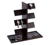 PH PandaHall Supporto per Orologio In Legno, Torre Espositiva per Orologi Organizzatore per Orologi Multipli Supporti da Tavolo per Orologio Bracciali Uomo Donna Vetrina Regali Festa del Papà