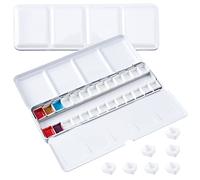 PH PandaHall Tavolozza Vuota per Acquerelli Scatola di Vernice, Tavolozza di Colori Ad Acquerello con 24pz 2ml Padelle 2 Pieghevoli Area di Miscelazione per Pittura