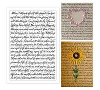 PH PandaHall Timbri in Silicone Trasparente Timbro con Sfondo di Parole, Timbro Trasparente con Lettere in Grassetto per La Creazione di Biglietti Scrapbooking Fai Da Te
