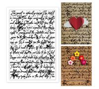 PH PandaHall Timbri in Silicone Trasparente Timbro con Sfondo di Parole, Timbro Trasparente con Lettere e Macchie per La Creazione di Biglietti Scrapbooking Fai Da Te Decorazione Fotografica