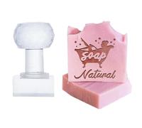 PH PandaHall Timbri per Sapone Da Vasca, Timbri In Rilievo per Sapone con Caratteri Timbri In Acrilico Trasparente con Testo Timbri per Sapone con Manico Quadrato per Sapone Fatto A Mano, Biscotti