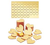 PH PandHall 100pz Mini Piastrelle a Specchio Dorati Specchio Adesivo a Forma di Cuore, 19.5mm Adesivi a Specchio Artigianali in Acrilico Piccoli Cerchi a Specchio per Fai Da Te