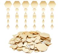 PH PandHall - 300 specchietti dorati a 6 forme per artigianato, autoadesivi, in acrilico, piccoli cerchi a specchio, per incorniciare, progetti fai da te, decorazioni da parete e tavolo, 300 pezzi