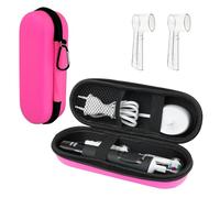 Ph Pro Heat Astuccio Spazzolino Elettrico Compatibile con Oral B - Custodia Spazzolino Elettrico - Borsa da Viaggio con 2 Custodie per Testina. (Rosa)