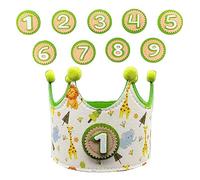 Ph Pro Heat Corona Compleanno Bambino con Numeri Intercambiabili da 1 a 9 - Coroncina Bambina - Corona di Primo Compleanno Selva Regalo Originale.