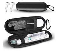 Ph Pro Heat Custodia Porta Spazzolino Elettrico da Viaggio Nero. | Compatibile per Oral B, Con 2 copritestine inclusi, Astuccio Spazzolini e Dentifricio.