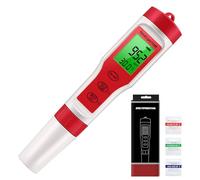 Ph Tester Digital, 4-In-1 Digital Ph Meter, High Accuracy Testing Tool, Ec Sensor for Water Test, Temperature Measure for Home, Hydroponics, Aquarium, Pools