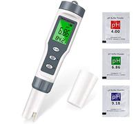 PH Tester, Misuratore PH TDS EC Misuratore Temp 4 in 1 Set, Phmetro Digitale, Auto-Calibrazione, Tester PH Piscina con Misurazione ad Alta Precisione e Display LCD