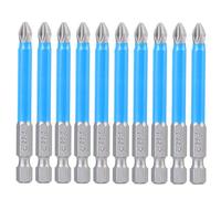PH2 Set di Punte per Cacciavite, 10 Pezzi in Acciaio Legato con Codolo Esagonale Magnetico PH2 x 70 mm Punte per Cacciavite Elettrico Antiscivolo