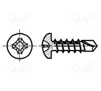 PH2 Vite 4,2x13 Phillips Testa: cilindrica zinco acciaio