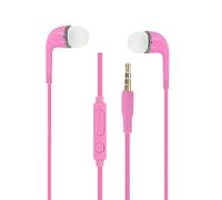 PH26 Auricolari per Oppo A16 di alta qualità audio in-ear in silicone ultra comfort isolamento acustico con controllo del volume e microfono - rosa