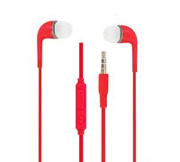 PH26 Auricolari per Oppo A74 4G Audio Intra-Ear di Alta Qualità in Silicone Ultra Comfort Isolante Il Rumore con Controllo Volume e Microfono - Rosso