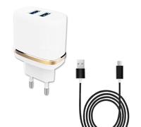 PH26 - Caricabatterie per Ulefone Armor 5, potente e veloce 2 x USB 5 V/2,1 A + 1 A o 3,1 A al Total, Dual USB output, ricarica rapida e in tutta sicurezza