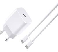 PH26 Caricatore rapido Super Pack da 20 W + 1 cavo USB-C compatibile con Motorola Moto E14 - Pack caricatore + 1 cavo 2 m