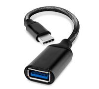PH26 Cavo adattatore USB-C a USB-A OTG compatibile con OnePlus Nord CE5 India - USB C maschio a USB A femmina nylon intrecciato alluminio