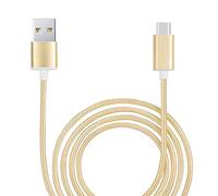 PH26 Cavo rinforzato Tipo C compatibile Realme Note 50 Cavo USB-TypeC intrecciato Nylon 1 metro Cavo di carica/sincronizzazione rapido-trasferimento dati - ORO GOLD
