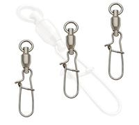 Phad Fishing 10 Pezzi Girelle Baril e Moschettoni Duo-Lock Dimensione 0# 1# 2# 3# 4# 5# 6# 7# 8# Connettore da Pesca (1# (37LB) 20pcs)
