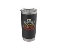 Phaedra Name Phaedra Personalized Name First Given Bicchiere termico in acciaio inox doppia parete