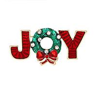 Phalin Gioielli di Natale Spilla Albero di Cristallo Set x-mas Boot Spille Ornamenti e Lega, 0, Colore: A Joy