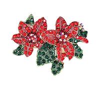 Phalin gioielli di Natale spilla albero di cristallo set x-mas Boot spille ornamenti e Lega, 0, colore: D Flower